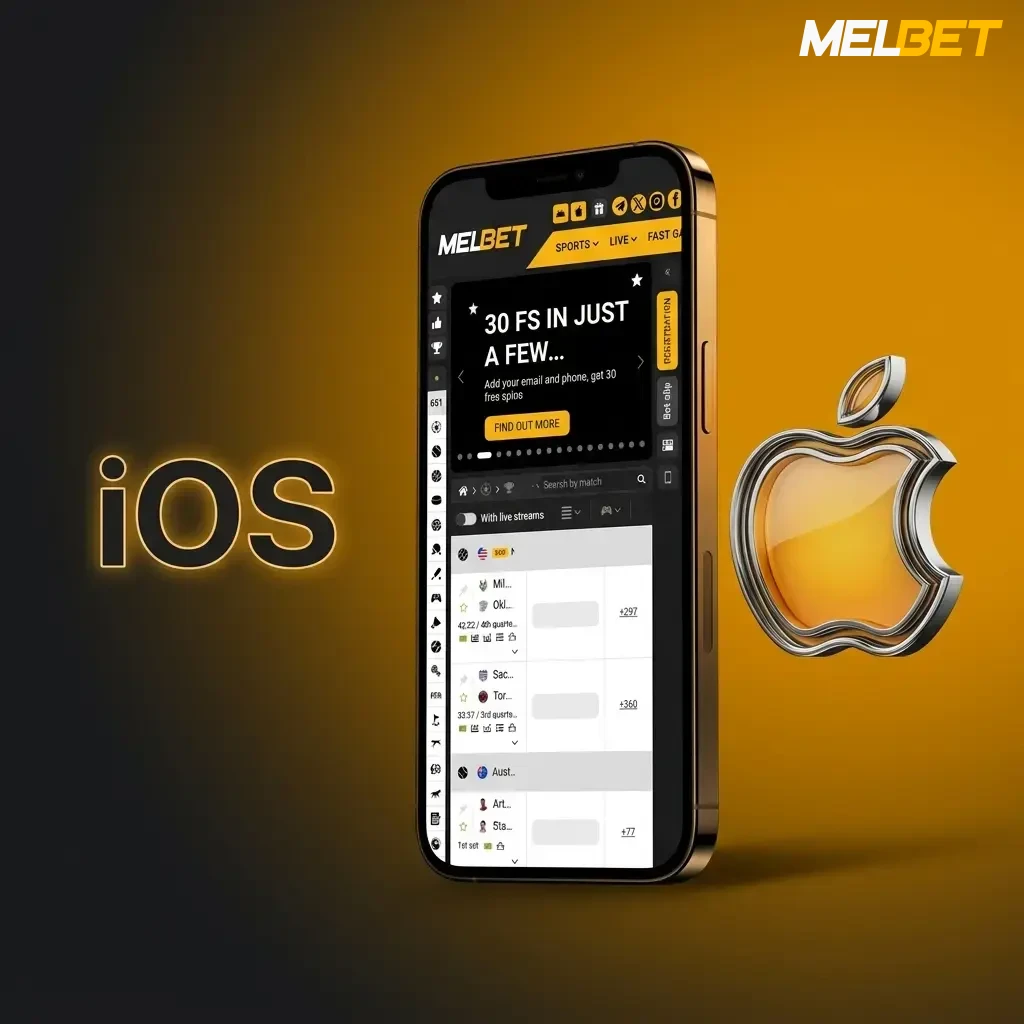Melbet iOS app download steps for iPhone and iPad running iOS 12.0 or later via App Store