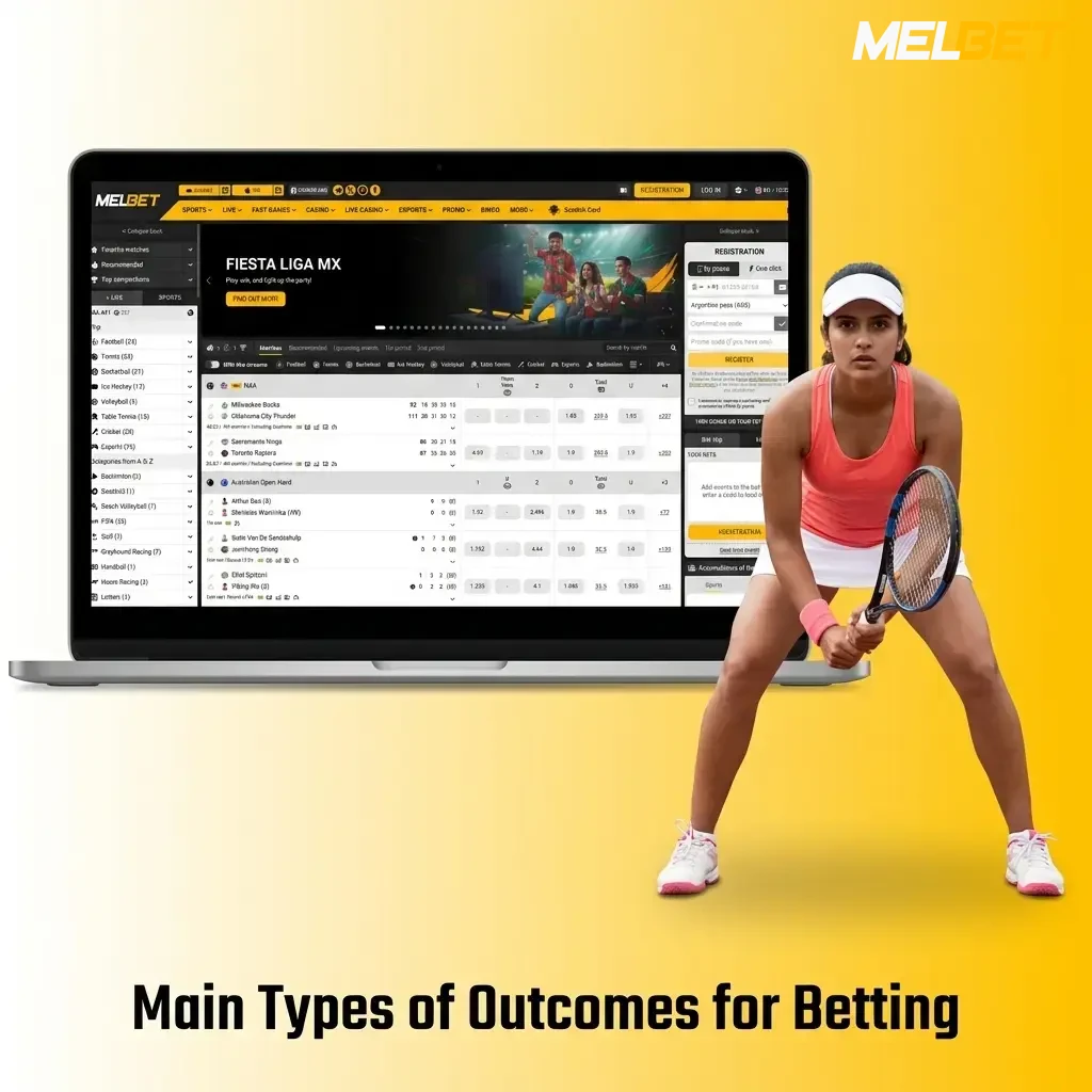 Diagram showing main betting outcome types including 1X2, Double Chance, Over/Under, Handicap, and BTTS markets