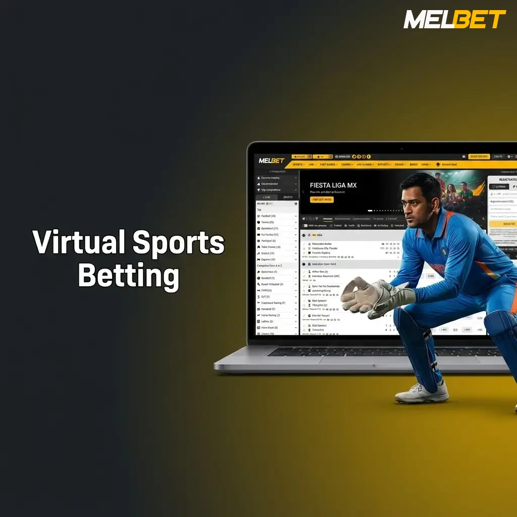 Virtual sports betting on Melbet India featuring football, cricket, horse racing and basketball with 24/7 availability