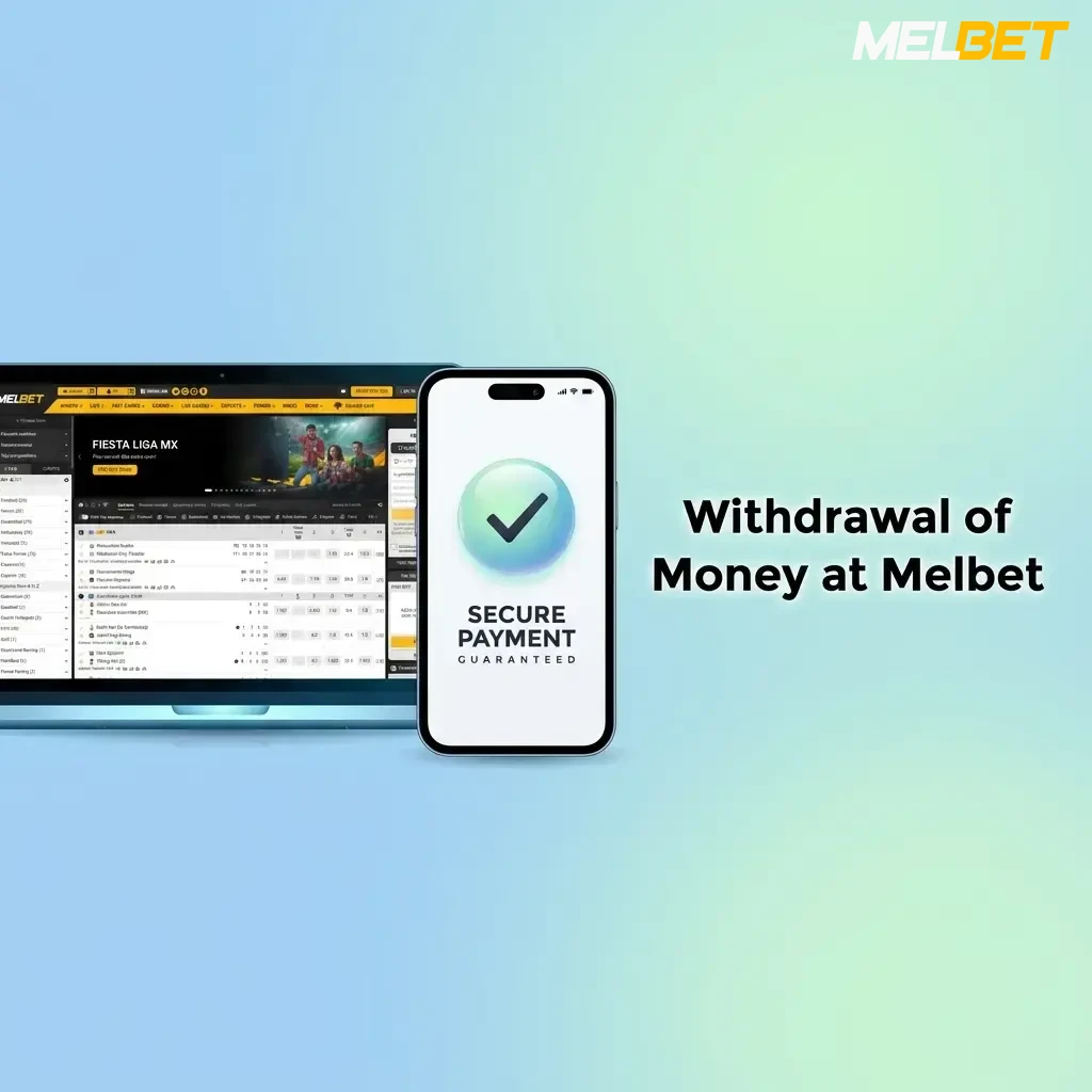 Melbet withdrawal process in India showing UPI, bank transfer, and e-wallet options in account dashboard